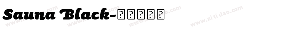 Sauna Black字体转换